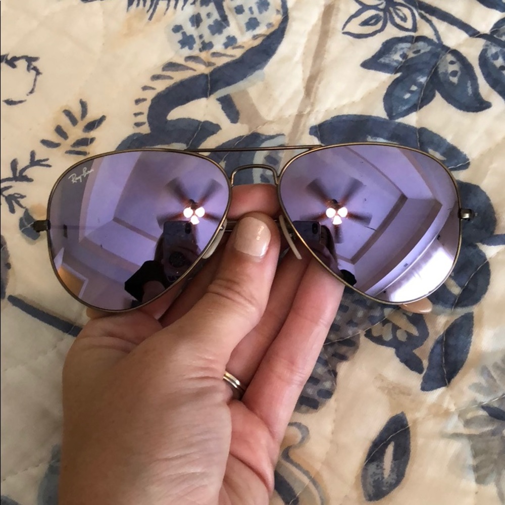 Purple flash lense RayBan Aviators